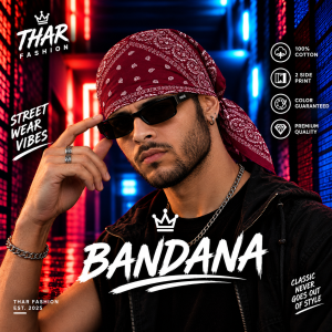 100% Cotton 2-Side Print Bandana – Unisex