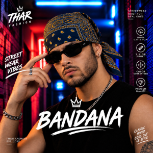 100% Cotton 2-Side Print Bandana – Unisex