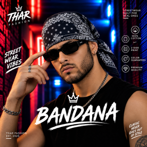 100% Cotton 2-Side Print Bandana – Unisex