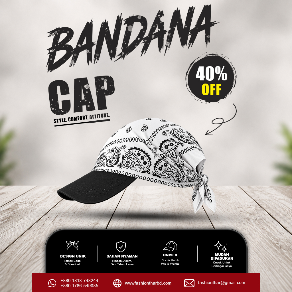 Premium Bandana cap