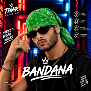 100% Cotton 2-Side Print Bandana – Unisex