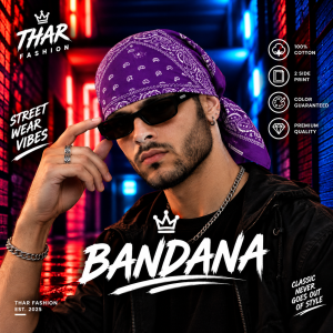 100% Cotton 2-Side Print Bandana – Unisex