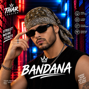 100% Cotton 2-Side Print Bandana – Unisex