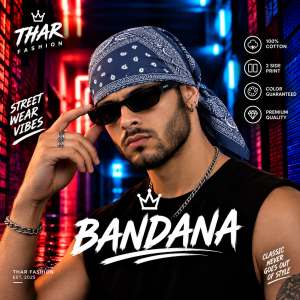 100% Cotton 2-Side Print Bandana – Unisex