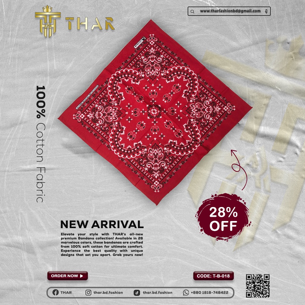 100% Cotton Bandana Male/Female