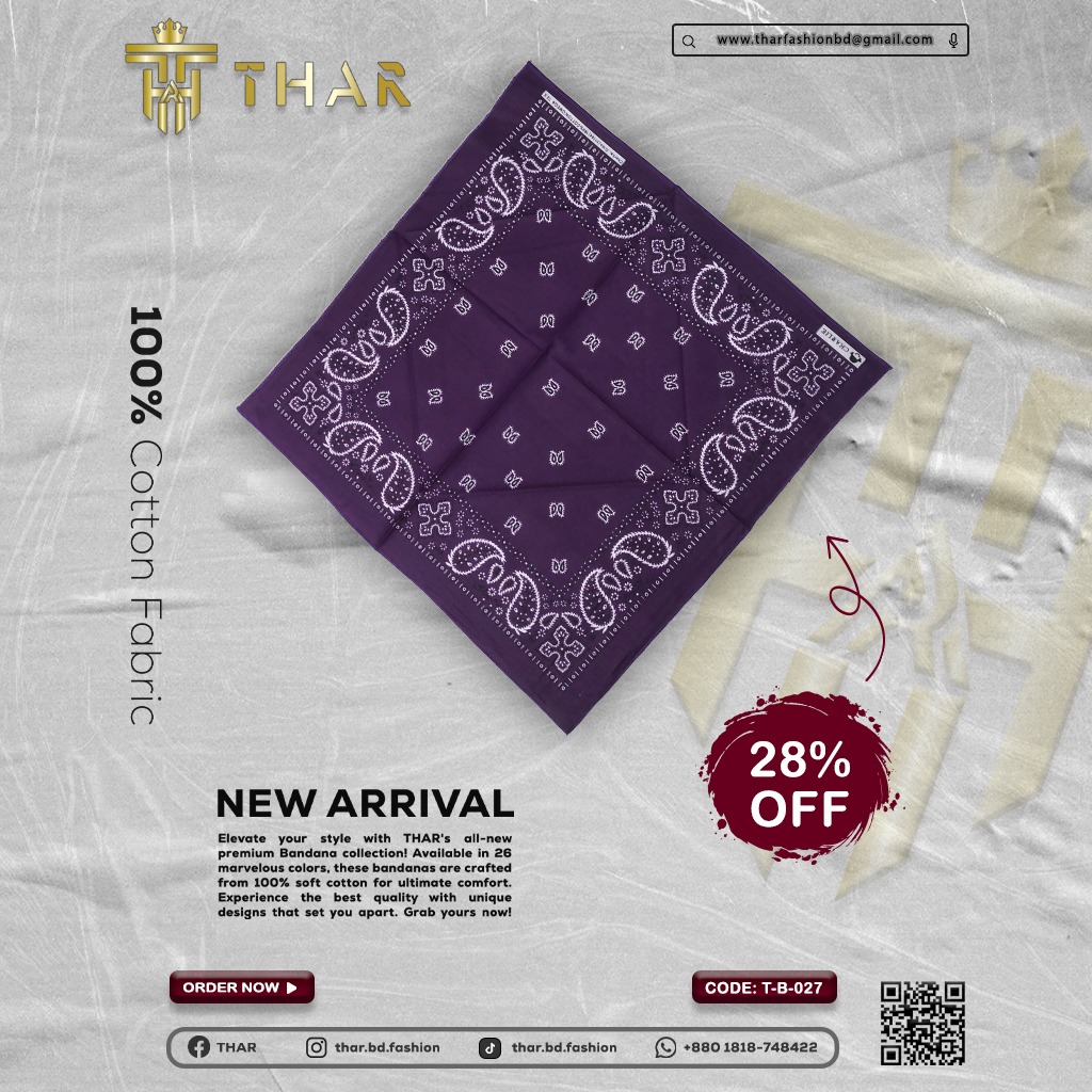 100% Cotton Bandana Male/Female