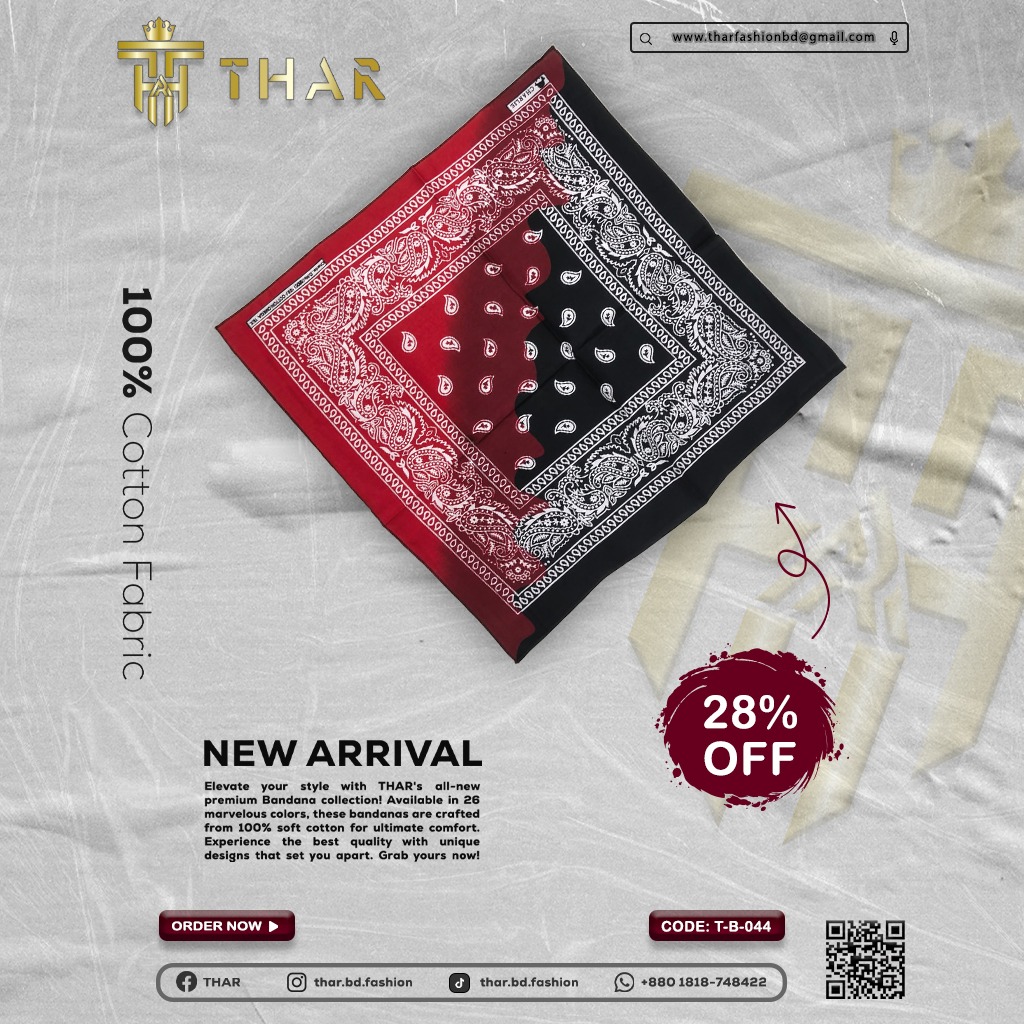 100% Cotton Bandana Male/Female 3 in 1