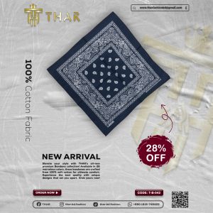 100% Cotton Bandana Male/Female Nevy Blue Color