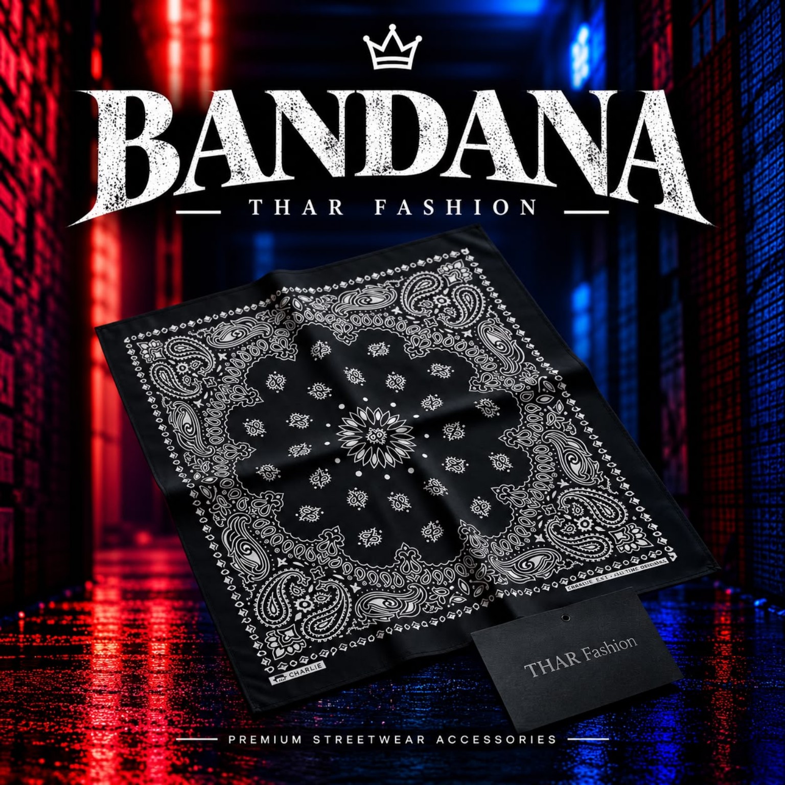 100% Cotton 2-Side Print Bandana – Unisex