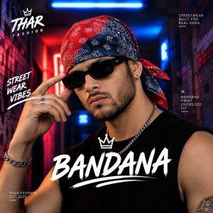 100% Cotton 2-Side Print Bandana – Unisex