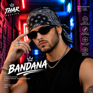 100% Cotton 2-Side Print Bandana – Unisex