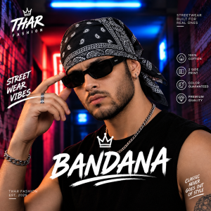 100% Cotton 2-Side Print Bandana – Unisex